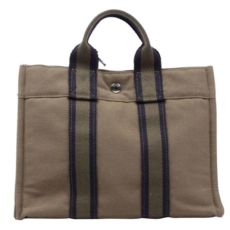 hermes canvas tote bag.